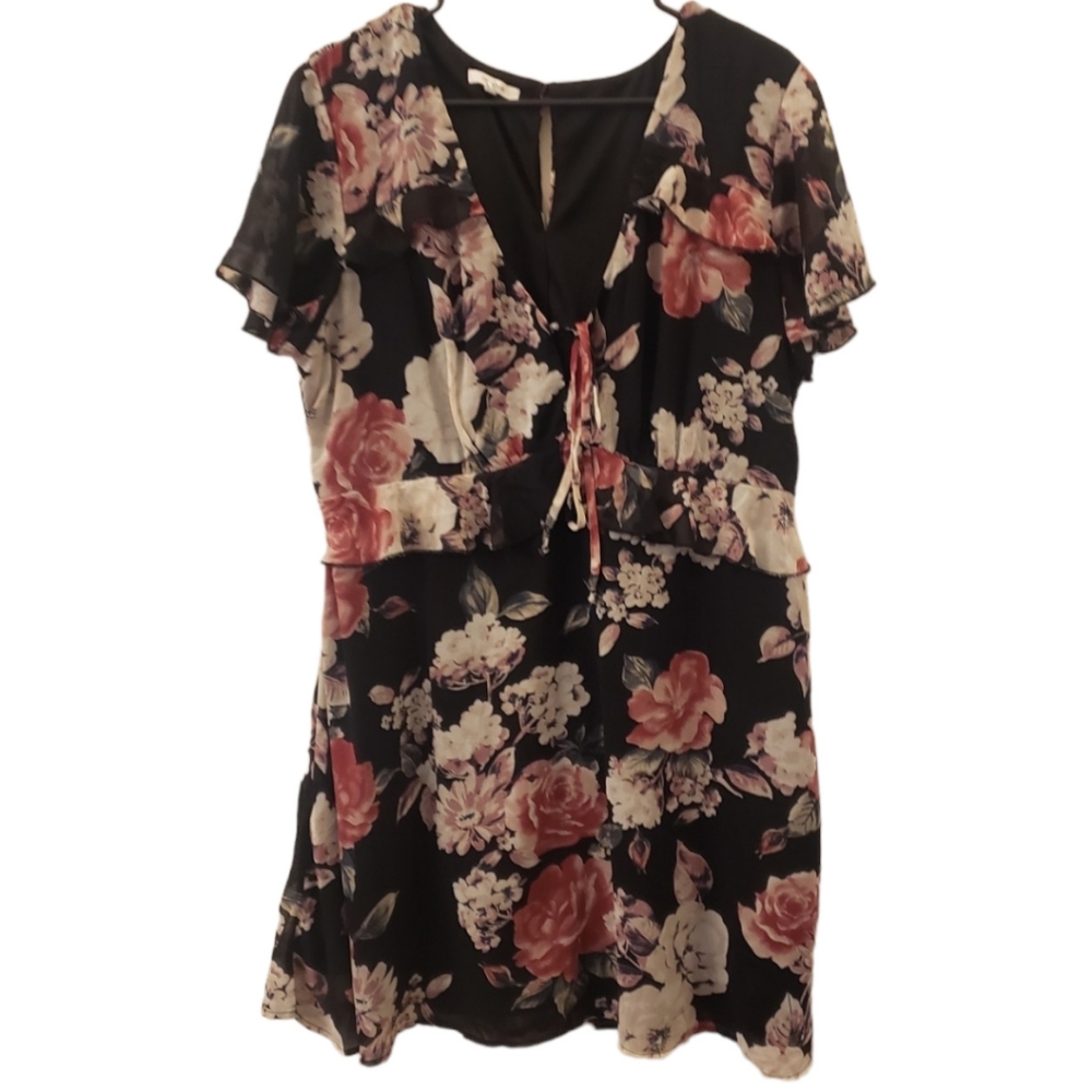 Maurices Sheer sleeve floral dress